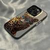 Leopard print sparkling diamond pattern phone case suitable for iPhone 17 16 15 14 13 12 11Pro/Max/Plus anti drop and shockproof