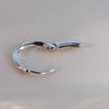 1 Pair Women Earrings No-Blocking Ear Buckle Stable Fit Twist Earrings Circle Design Mirror Polished Hoop
