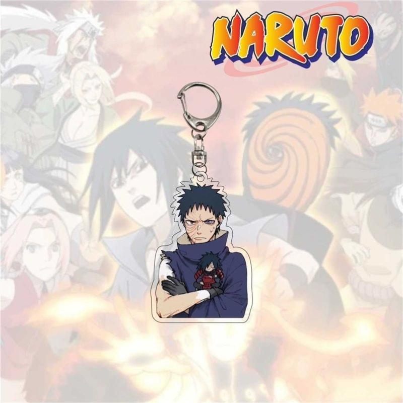 Anime Naruto Acrylic Keychain Accessaries Uzumaki Naruto Cartoon Keyring