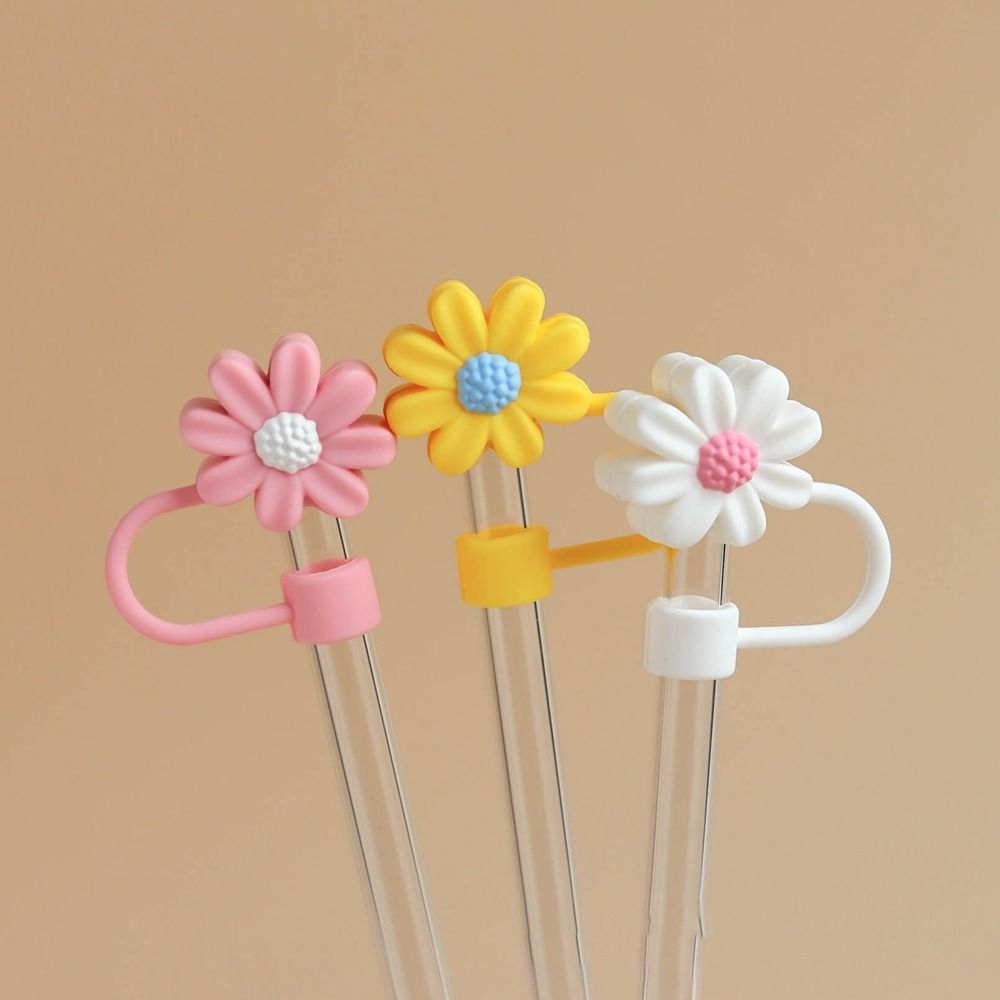 Cup Accessories Silicone Straw Plug Reusable Dust-proof Drinking Dust Cap Drinkware Splash Proof Straw Tips Cover Water Glass