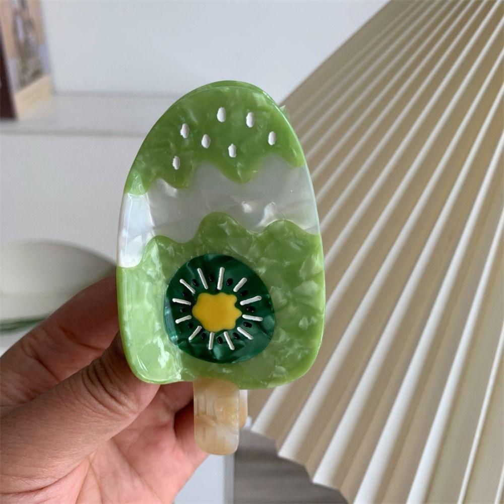 Sweet Fruit Series Hair Claw Cute Delicious Food Claw Clip Ice Cream Shark Clip  Female