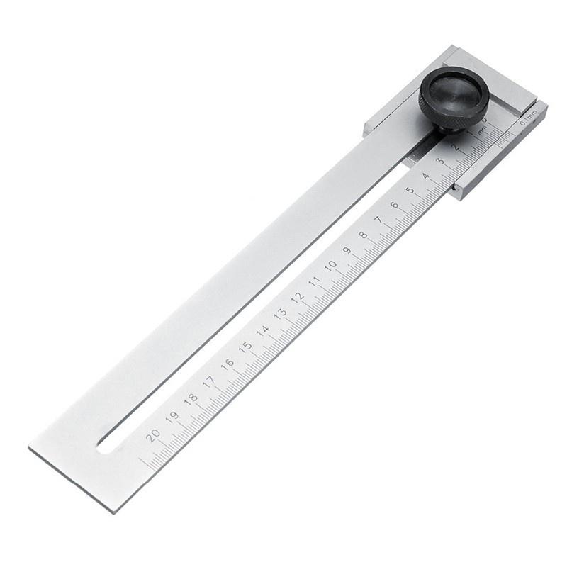 50Mm /100Mm /200Mm / 250Mm / 300Mm Parallel Ruler Marker /High-precision Scale Marking Ruler T-Type Hole Ruler Woodworking Measuring Tools