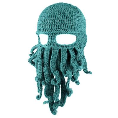 Hand-Knitted Octopus Squid Hat – Winter Warm Wool Prank Hat with Ear Protection
