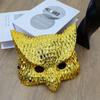 Golden Full Face Mask Plastic Animal Mask Creative Halloween Masks  Festival