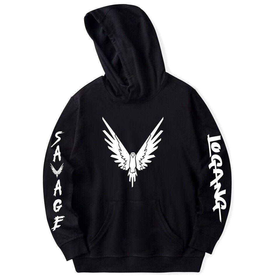 Maverick Logan Paul Herren- und Damen-Kapuzenpullover mit Vogelprint und bequemer Passform