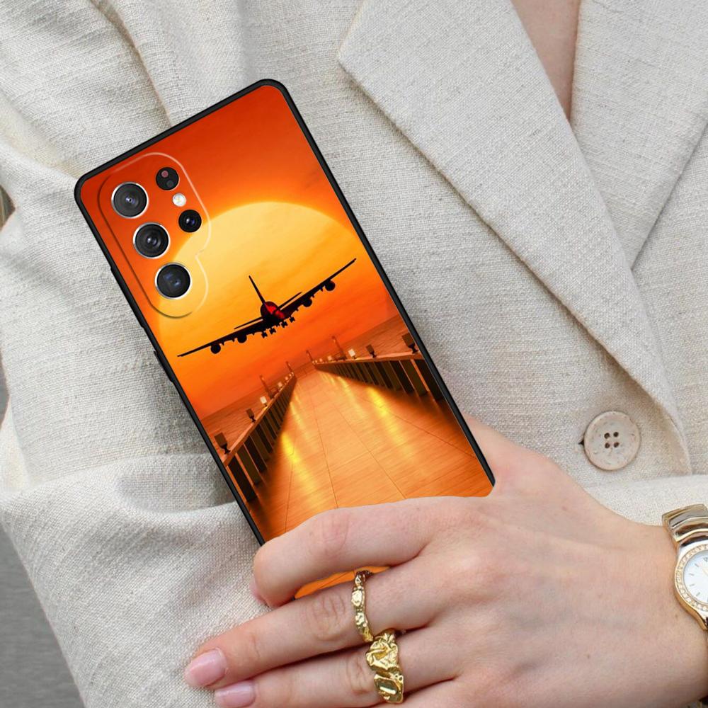 Aircraft Plane Airplane Cell Phone Case for Samsung Galaxy S26 Ultra S25 S24 S23 S22 S21 S20 Note10 Cover