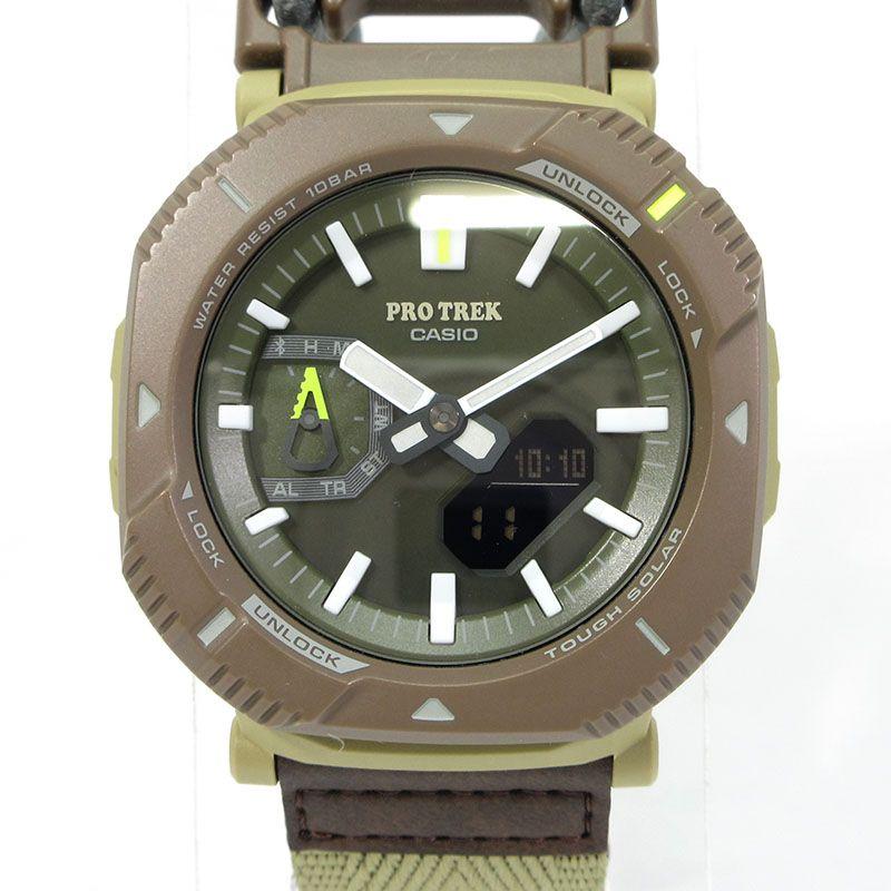 Used [Mie Main Store] Used CASIO | Casio PRJ-B001B-5JF PRO TREK Hiker Line Watch Ana-Digital Display Tough Solar Green x Brown etc. [131]