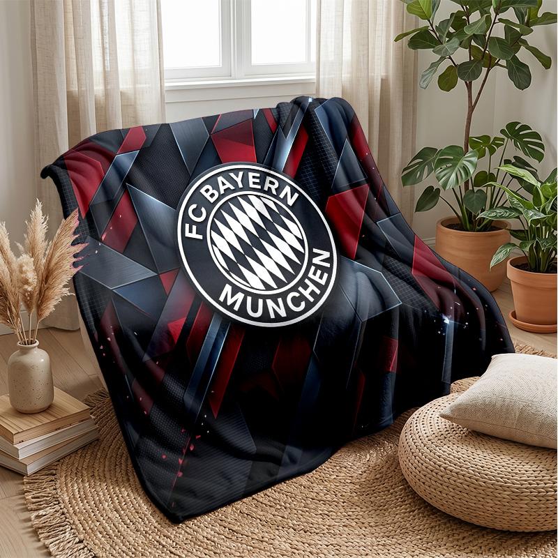 Bayern Munich Theme Blanket Soft Flannel Blanket Plush Throw Blanket Cozy Sofa Bed Blanket for Home Decor