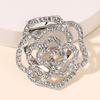 Brooch Pin Flower Twist Shape Sparkling Rhinestones Imitation Pearls Decor Scarf Buckle Sweaters Collars Hats Bags Coats Scarves Accessory