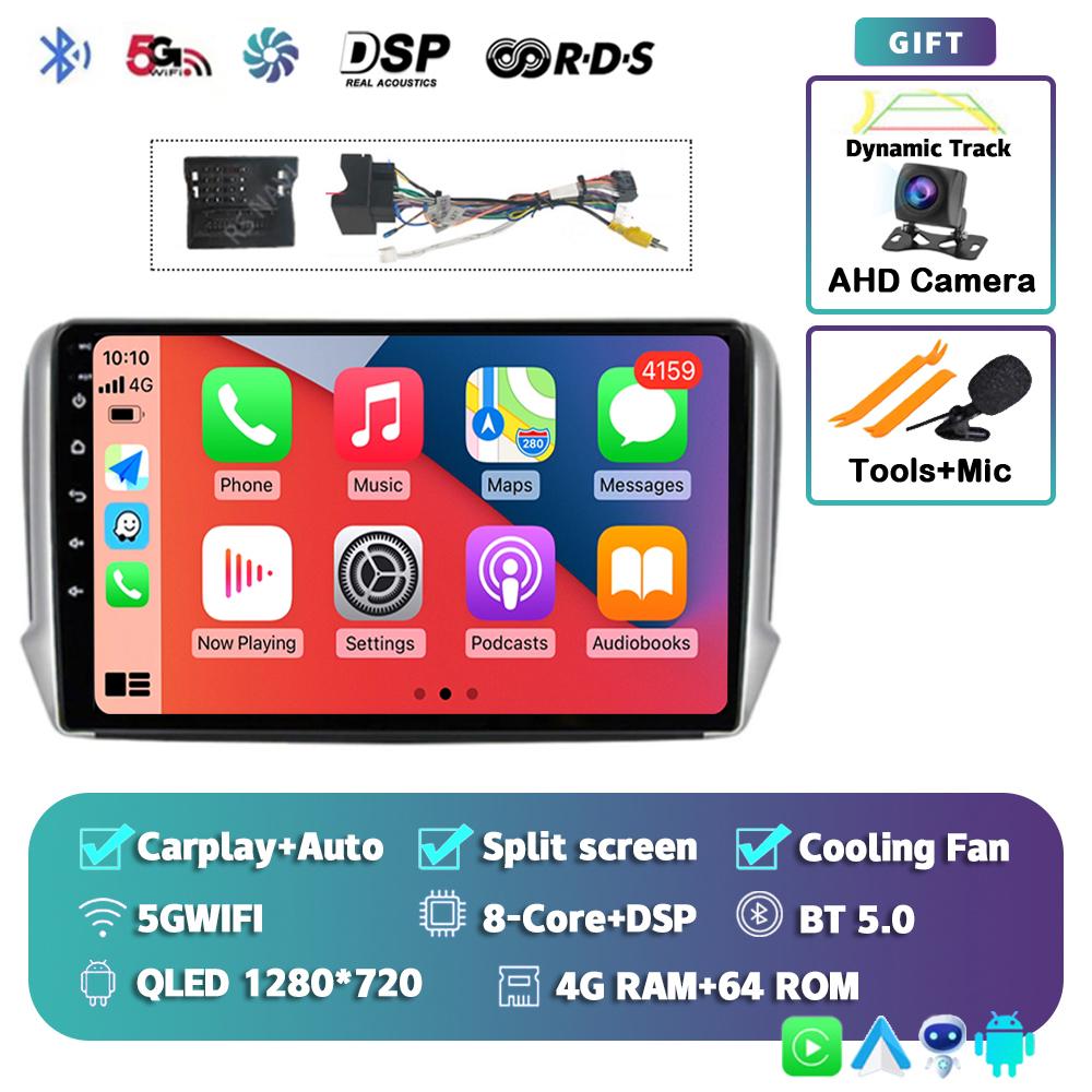 Android 14 Navigation Multimedia Player For Peugeot 2008 208 Series 2012 2013 2014 - 2018 Carplay Auto Stereo BT video Car radio