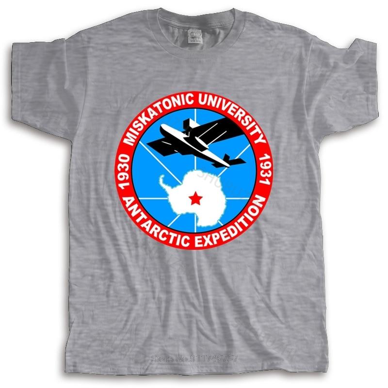 t-shirt men crew neck tees Miskatonic University 1930 Antarctic Expedition Ii Vintage T-Shirt Lovecraft cotton tshirt