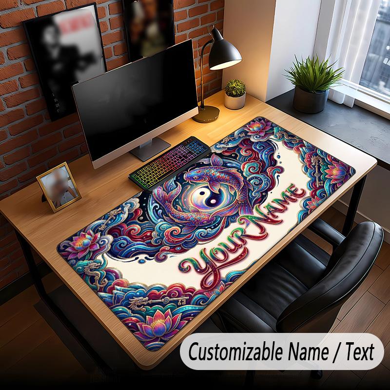 Music General Theme Custom Mouse Pad Personalized With Name Text Customized Desk Mat For Office Home Decor