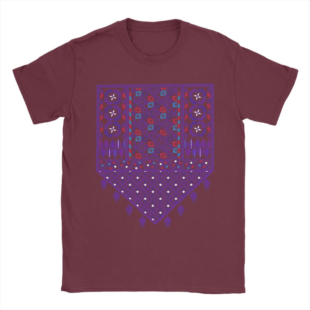 Unisexs Palestine Palestinian Embroidery Tatreez Cross TShirts Cotton Tees Beach Y2K ShortSleeve TShirt ONeck Casual Tee Shirt