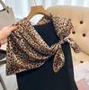 New Luxury Brand Leopard Print Headband Scarf Women Fashion Silk Satin Hair Band Bag Wrist Bandana Neckerhicef Shawl Wraps