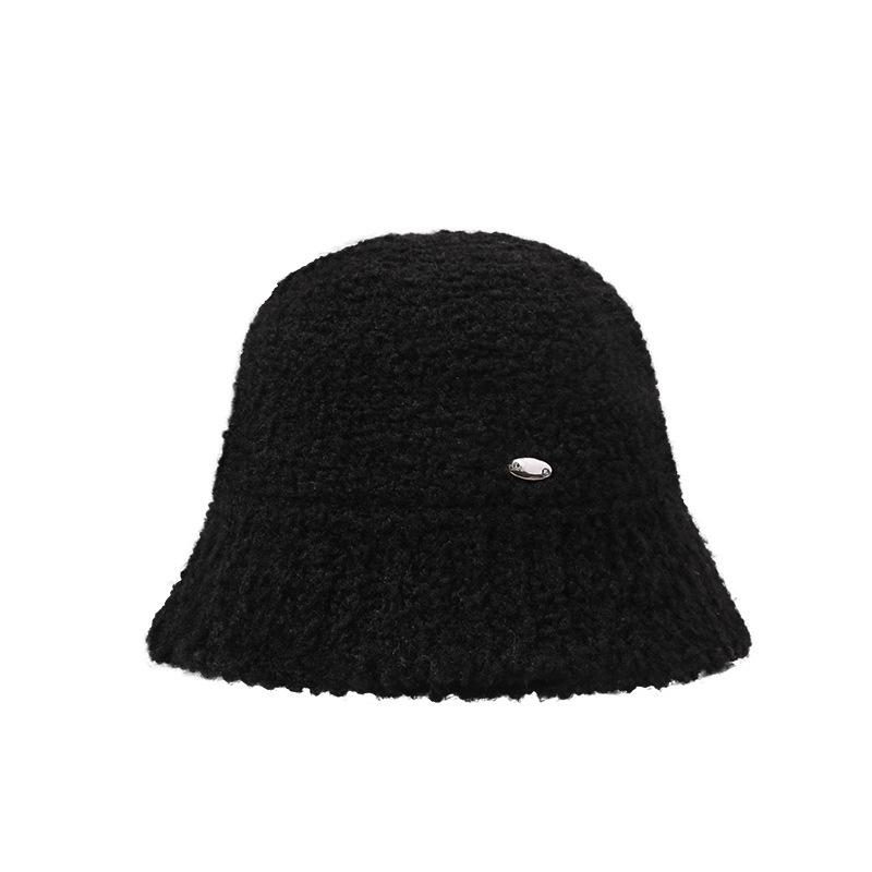 Autumn and Winter Lamb Wool Hat for Women Knitted Fisherman Hat Fashionable Casual Face Small Bucket Hat Warm Basin Hat Trendy