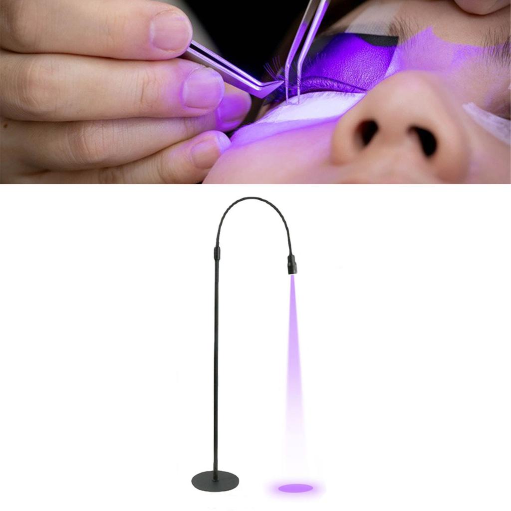 UV Lash Light with Foot Pedal UV Gel Curing LED Gooseneck Lash Lamp for Lash Artists Nail Tech Makeup Studios