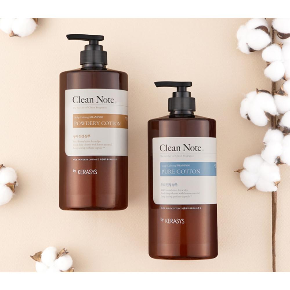 Kerasys Clean Note Shampoo Powderly Cotton Fragrance, 3 pcs, 1L