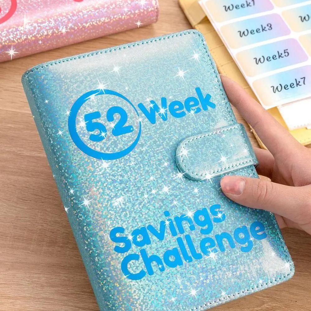 A6 52 Weeks Envelope Binder with Magnetic Buckle Money Saving Binder Savings Challenge Binder  Home