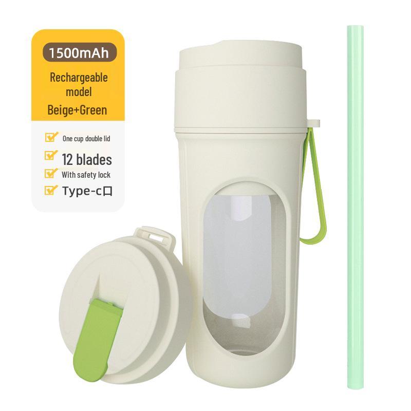 

Portable Rechargeable Multi-Function Automatic Juicer Cup брудно-білий/зелений
