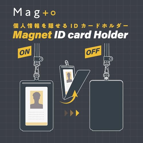 Nakabayashi Magto Magnetic ID Card Holder, Vertical Type, Mist Blue MGT-ID-02-B