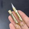 Brass Knife Keychain Pendant Outdoor Carry-on Disassembly Express Utility Knife Office Stationery Cutting Supplies
