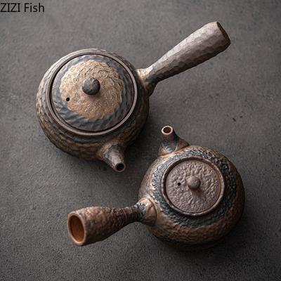 Κεραμική Τσαγιέρα με Πλαϊνή Λαβή Δημιουργική Ρετρό Οικιακή Κεραμική Τσαγιέρα Pu Erh Δημιουργικά Αξεσουάρ Σετ Τσαγιού Kung Fu για Τελετή Τσαγιού
