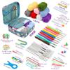 RMTIME Crochet Kit for Adult Crochet All Necessary Tools Included Beginners, 103-piece Set, Hooks, Threads, Hooks, Accessories,