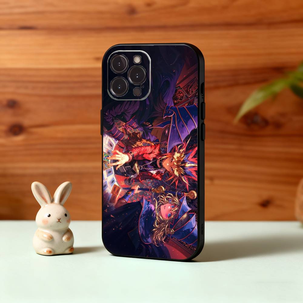 Yu-Gi-Oh Anime Phone Case For iPhone17,16,15,14,13,12Plus,Pro Max,XS,5G Soft Silicone Black Cover