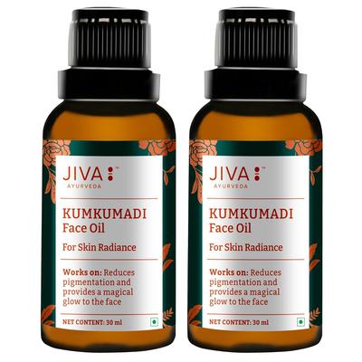 Jiva Kumkumadi Oil 30ml X Pack of 2 for Radiant Skin, Scar Reduction, Nighttime Skin Nourishment