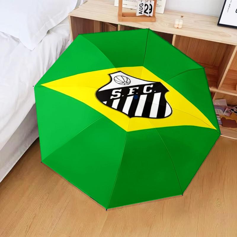 1PC Powerful Football Crest Design Printed Umbrella Folding umbrella, automatic umbrella 8-Frame for Travel, camping Fan gifts Christmas Gifts