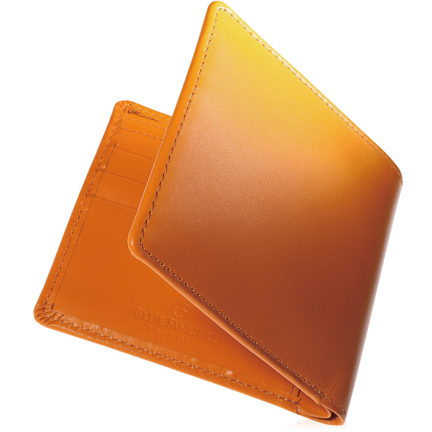 

Кошелек-бифолд из натуральной итальянской кожи без отделения для монет, 12 слотов для карт, скрытая защита от RFID и скимминга ILW6 [BLUE SINCERE] Мужской кошелек, Легкий, Слоты,