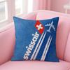 SSwissair Cushion Cover Pillow Case Soft Friendly Fabric  Concealed Zipper