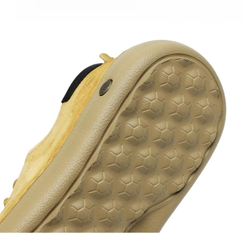 Retro Low-Top Schuhe Herrenschuhe Stil Leder Herbst Neu Lässige Lederschuhe Herren Weiches Leder Weiche Sohlen Herren Schuhe mit großem Zeh