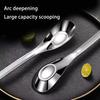 Baby Feeding Spoon Mirror Polished Washable Anti-rust Smooth Solid Color Nonslip Handle Kitchen Soup Porridge Scoop Tool