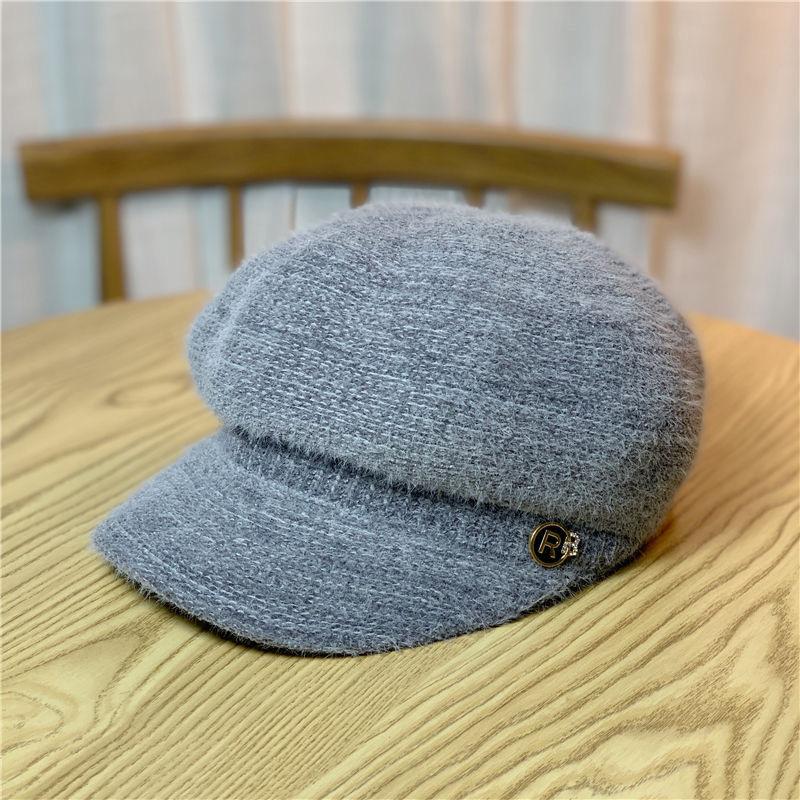 Delicate Wool Blended Hat  Thickened Beret Large Brim Octagonal Hat for Women Trendy Autumn and Winter Fashionable and Warm for Women