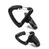 5pcs Plastic Alloy Camping Hiking Keychain Black Belt Clip New Triangle Carabiner  Outdoor Tool