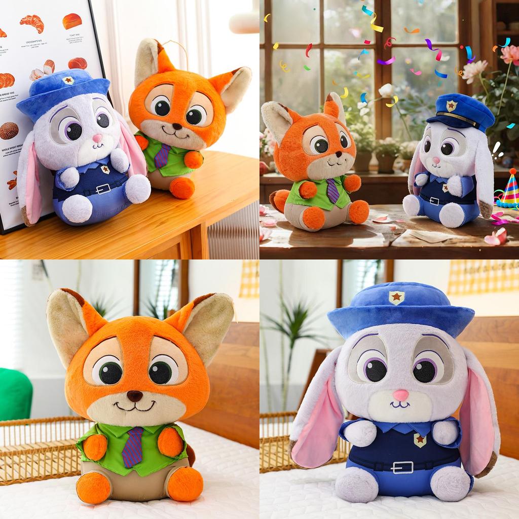 Zootopia Plüschtier Judy Nick Tierfigur mit PP-Baumwollfüllung für Kinder Geschenk