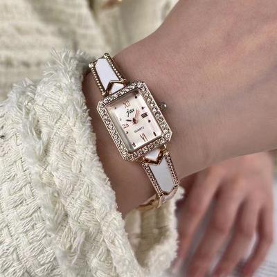 Luxury Ladies Watch Office Rectangle Rhinestone Women Bracelet Watches Quartz Wristwatches Simple Relogio Feminino Montre Femme