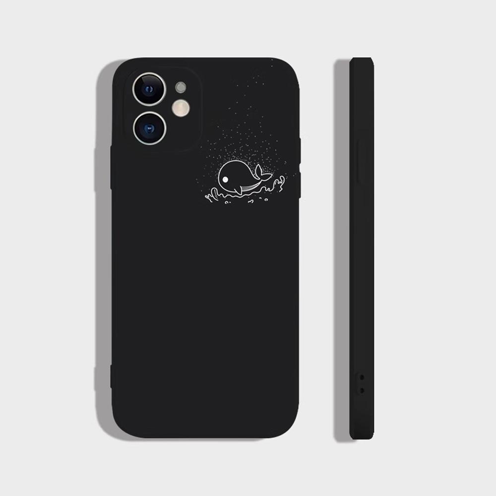 

Funny Simple Whale Lovers Couple Phone Case for Samsung S25 S23 S22 S21 FE Ultra Soft Covers for Samsung Galaxy S24 Plus Fundas For Samsung S23 FE