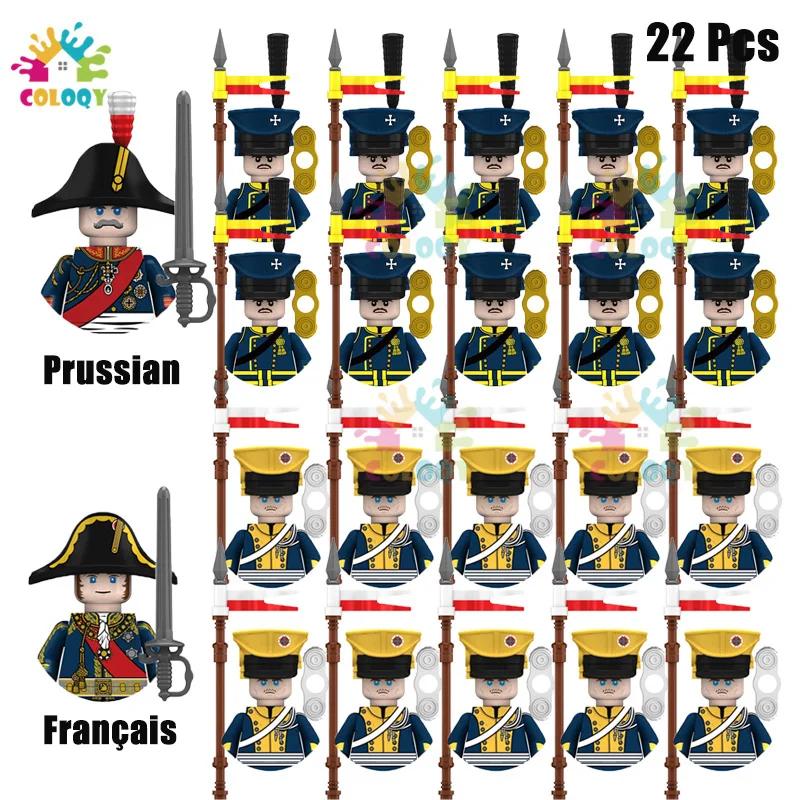Kids Toys 22Pcs/10Pcs Napoleonic Wars Military Soldier Building Blocks Imperial Navy Figures Toys For Kids Birthday Gifts