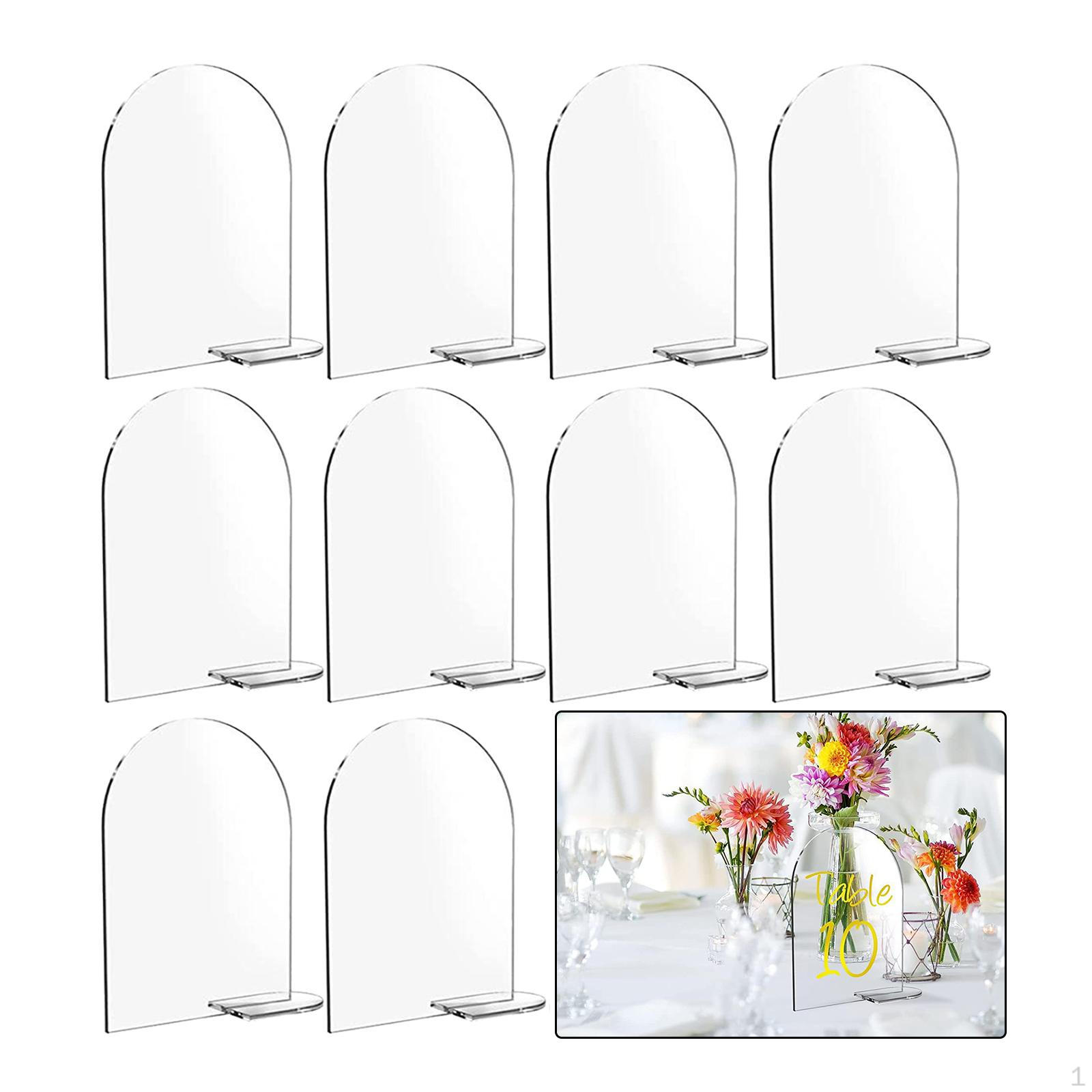 

4 X 6 акриловые держатели знаков центральные элементы декор прозрачные арочные знаки для свадебного приема 10pcs