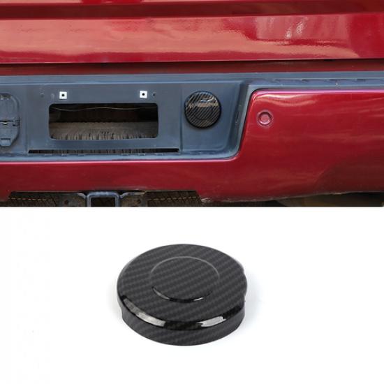 Carbon Fiber Car Rear Bumper Round Lid Cover Trim For Chevy Colorado/Silverado