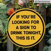 2D Flat 1pc, 8x8 in, Drinking Theme Aluminum Metal Decorative Signs & Plaques, Perfect for Decorating Bedrooms, Kitchens, Dining Rooms, and Bars - An