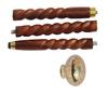 Brass Globe Wooden Walking Sticks Holding Handmade