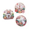 Acrylic Brooch: Rabbit & Mooncake Mid-Autumn Jewelry Pin for Clothes & Bags