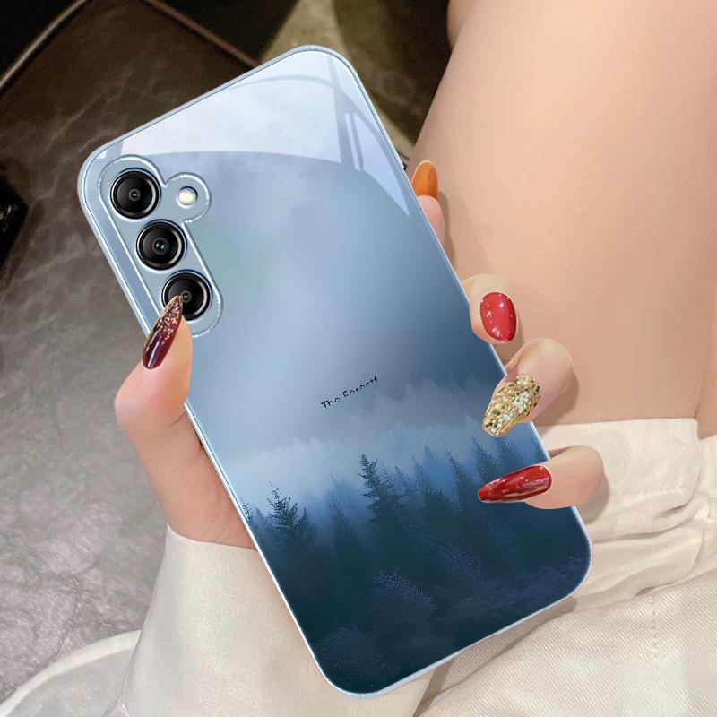 Perl-Lotus-Pulver für Samsung Galaxy A14 4G 20 30 52 20S 21S 22 A32 33 34 42 50 51 53 54 70 71 72 73 5G Glas-Handyhülle