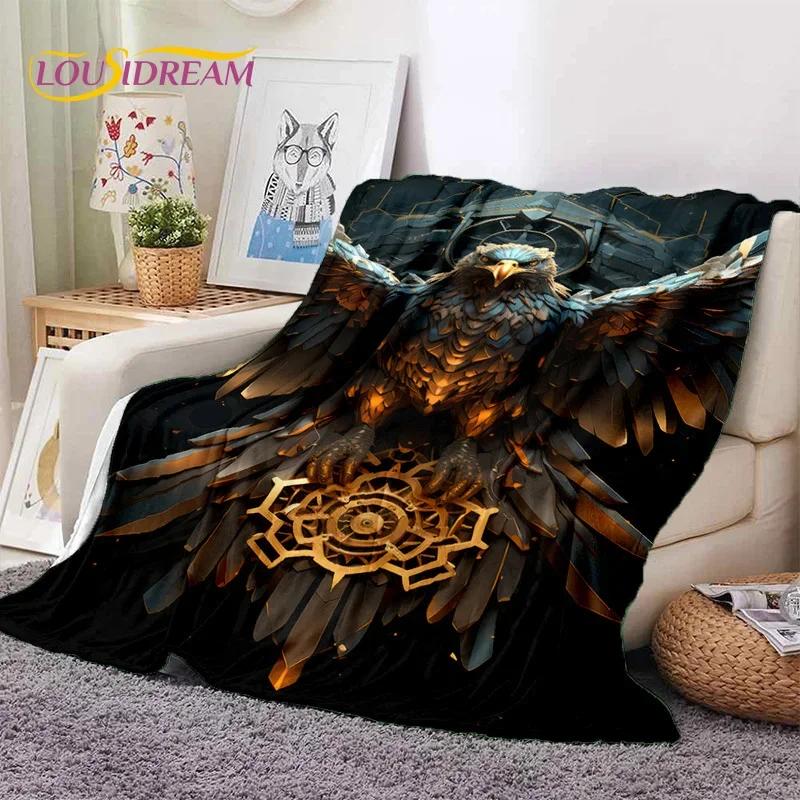 3D Cute Owl Eagle Birds Cartoon Soft Flannel Blanket for Beds Bedroom Sofa Picnic,Throw Blanket for Cover Outdoors Leisure Gift