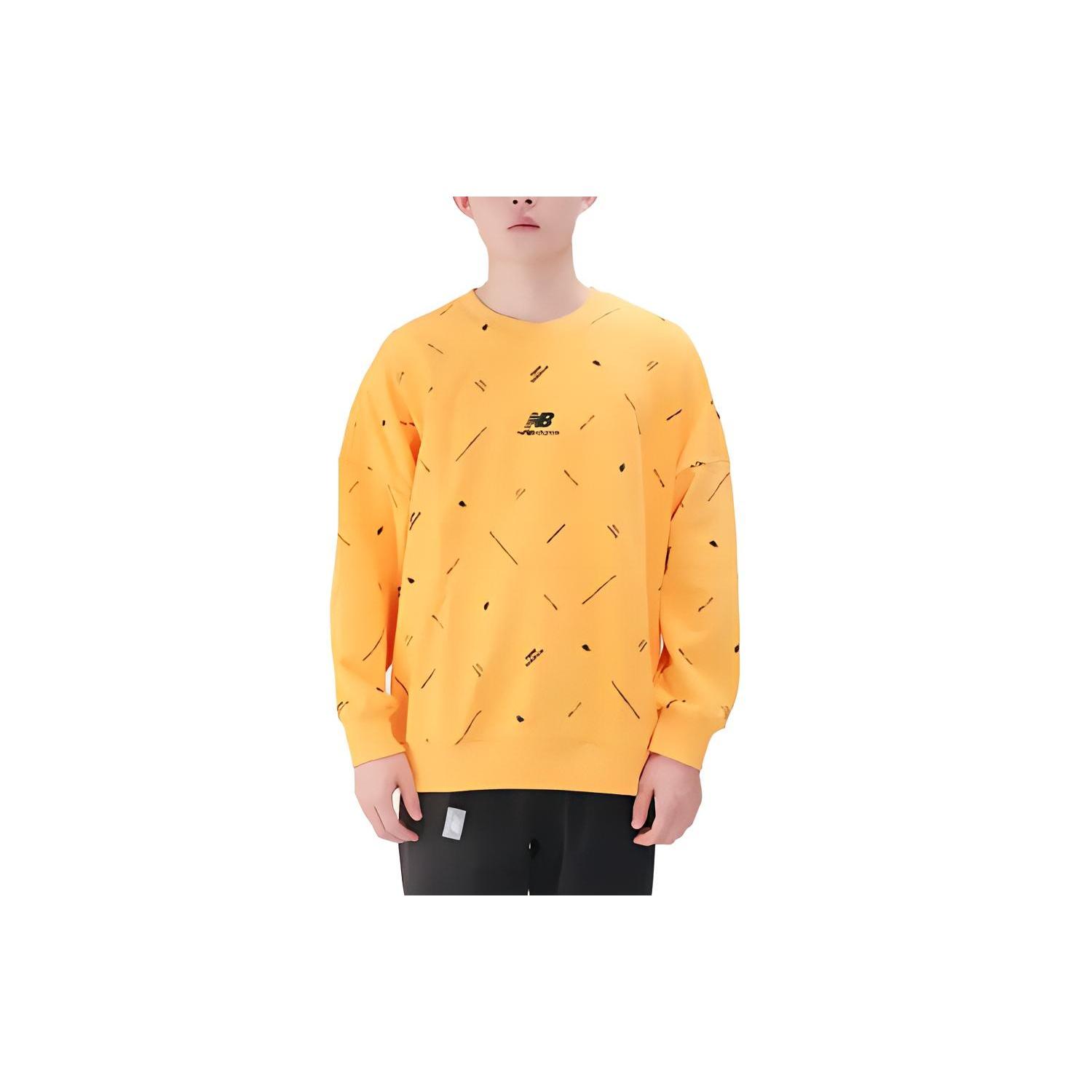 New Balance Men s New Balance Alphabet Full Print Pullover Round Neck Yellow AMT13387-HAB XL