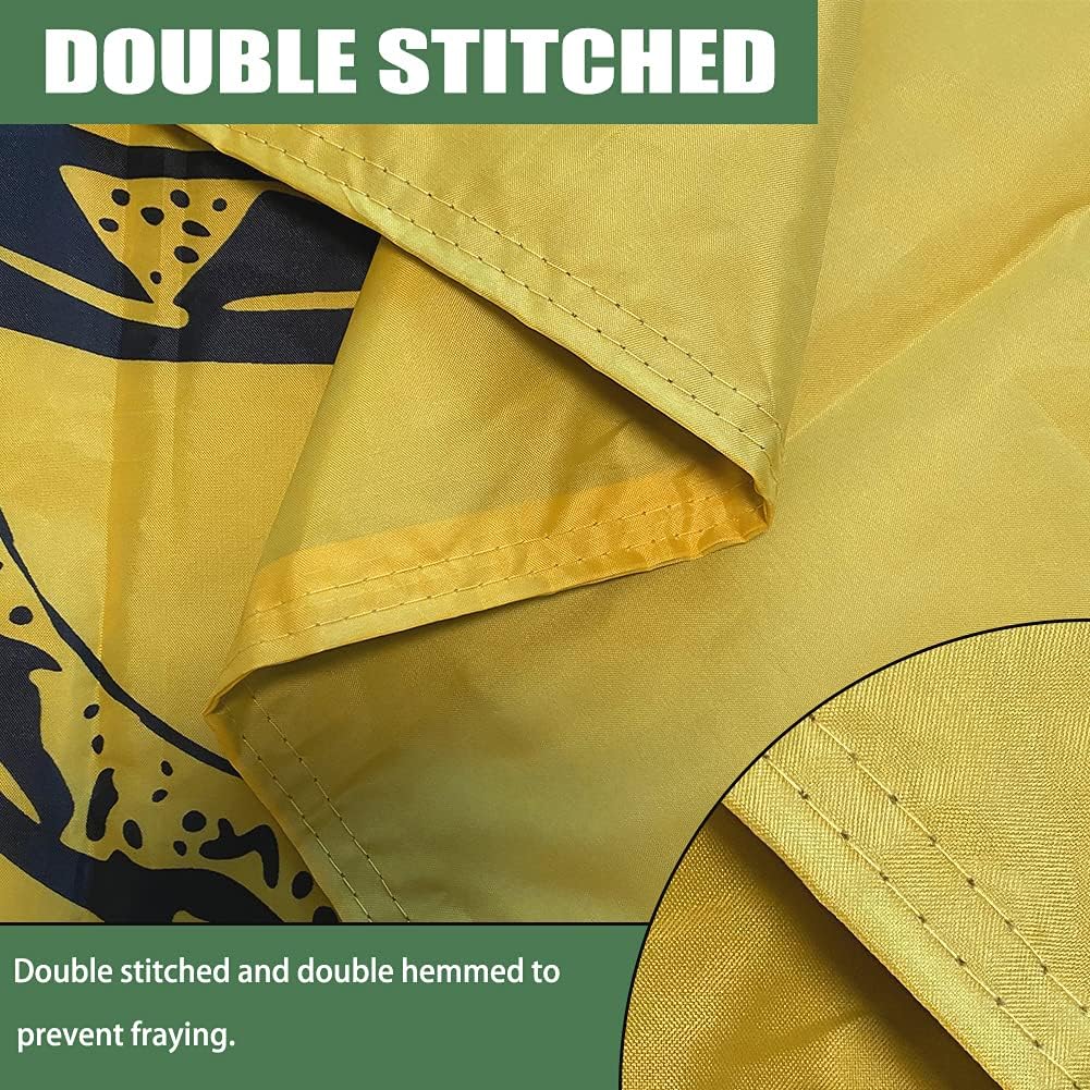 Double Sided Dont Tread on Me Gadsden Flag- Heavy Duty Don't Tread on Me Flag 3x5 outdoor -Tea Party Rattlesnake Flags Banner with 2 Brass Grommets 4