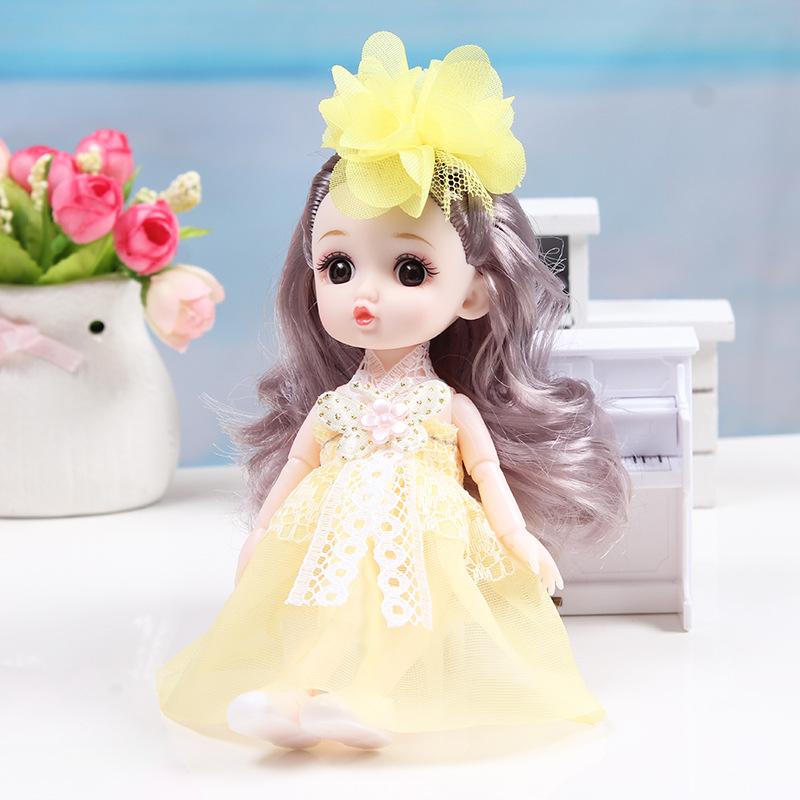 6-inch 13-joint Girls' Doll Toy, 17 Cm Interchangeable Barbie Doll Princess Set, Children's Birthday Gift